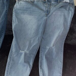 Light Blue Distressed Jeans
